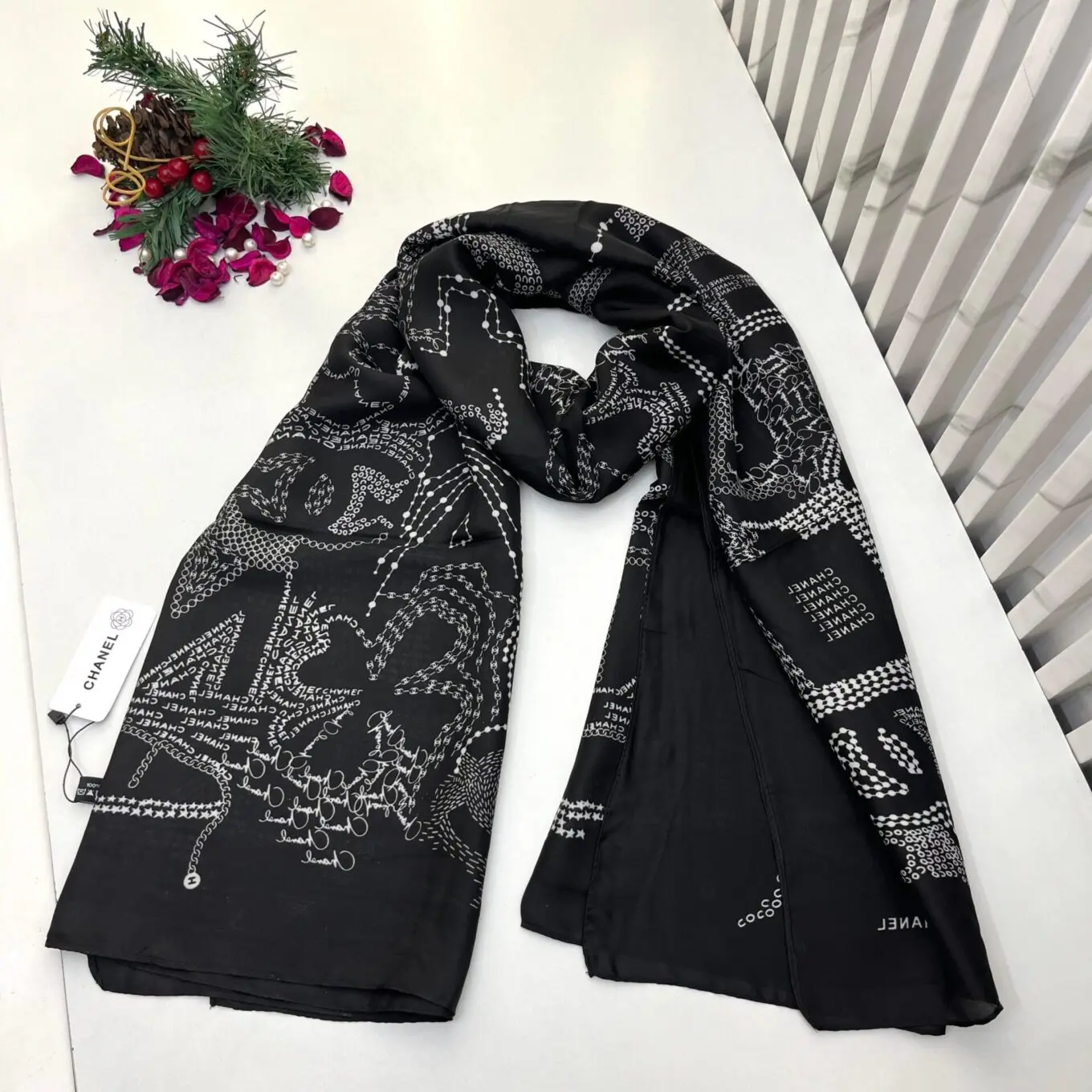 Buy Chanel Silk Stole Luxury Elegant Scarf