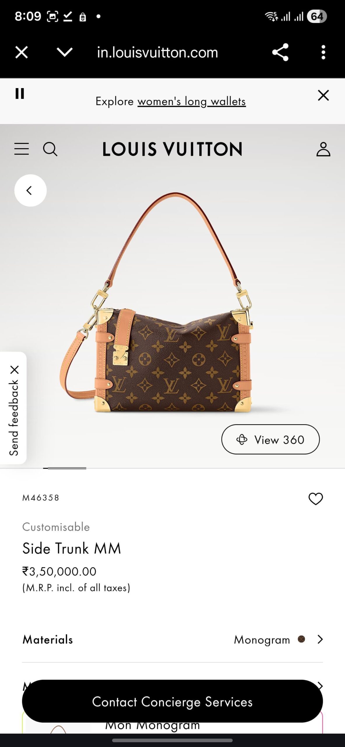 First Copy LV Side Trunk Luxury bag Women - Image 3