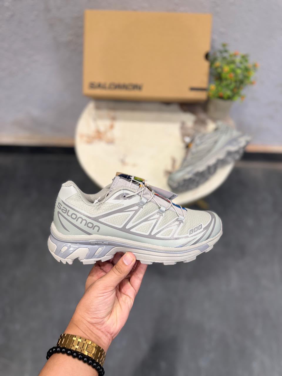 First Copy Salomon xt ghost grey sneakers