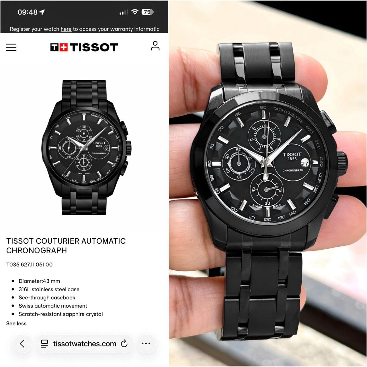 First Copy Tissot Premium For Men - Image 2