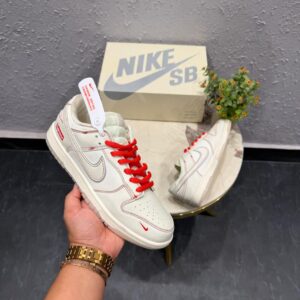 Sb Dunk Supreme White Red Radium Sneakers