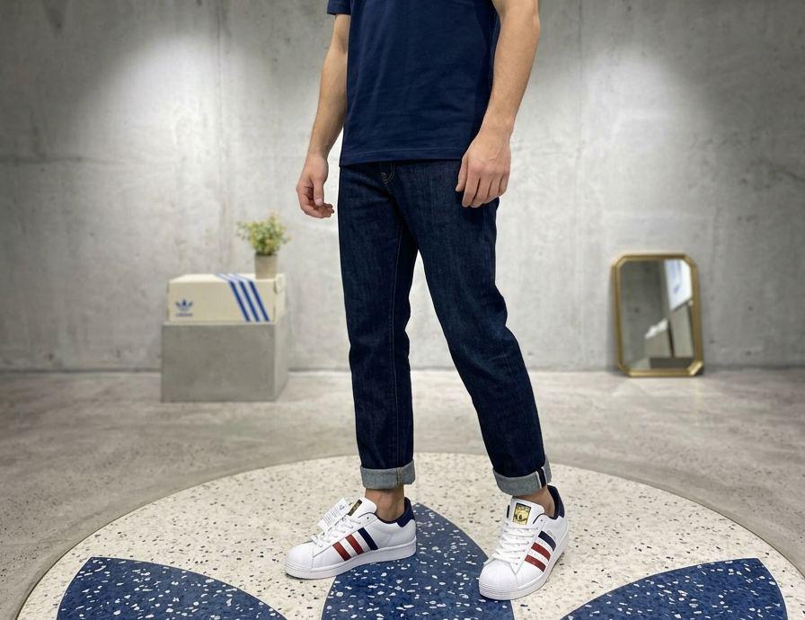 Superstar White Navy Red Casual Sneakers - Image 5